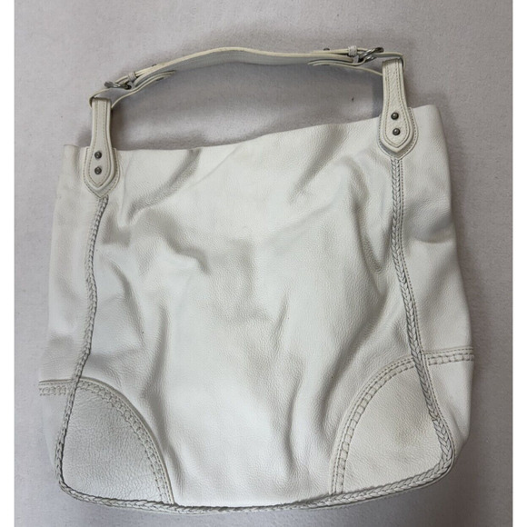 Sigrid Olsen 100% Leather Boho‎ Purse White Hobo Shoulder - Picture 2 of 11